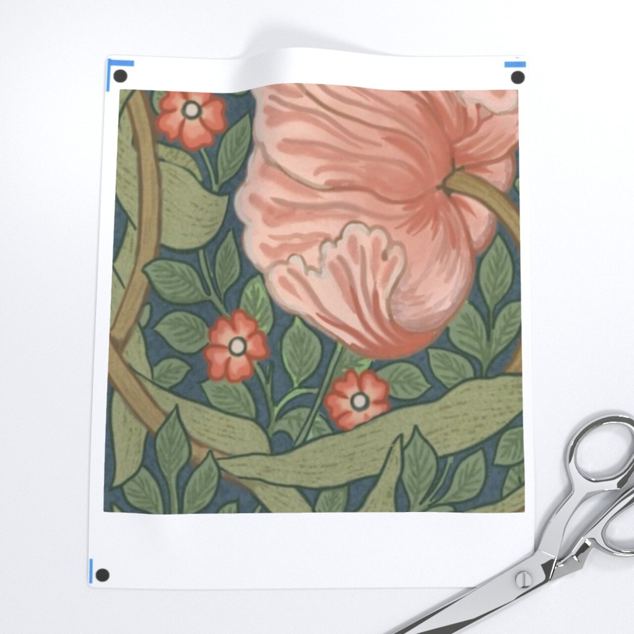 Pink Floral Green Botanical Victorian Garden William Morris Vintage Flower Leaves Art Nouveau Large Scale Custom Pre-pasted Wallpaper by Spoonflower Pre-Pasted Wallpaper 2FT Wide